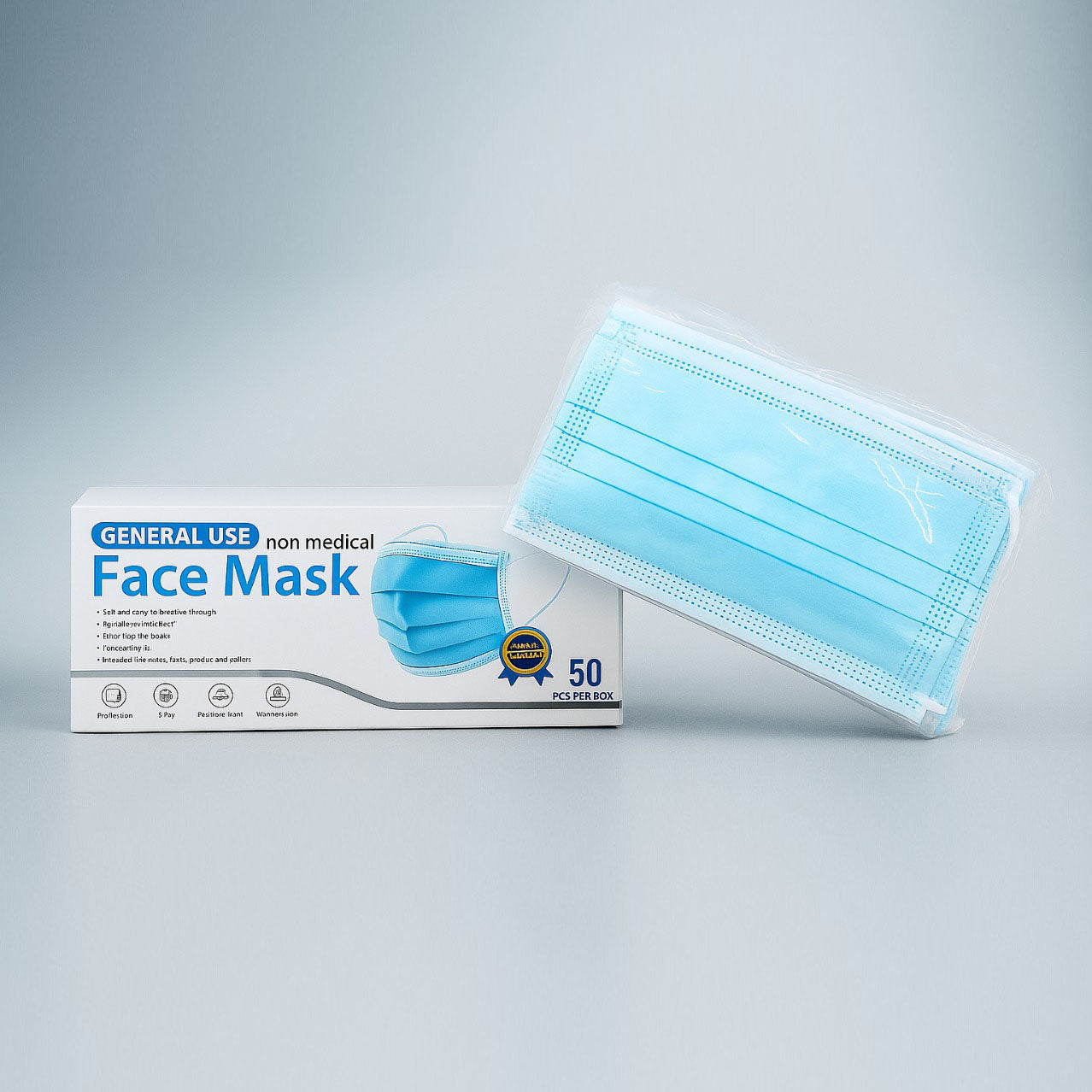 CUBREBOCA PLISADO TRIPLE CAPA