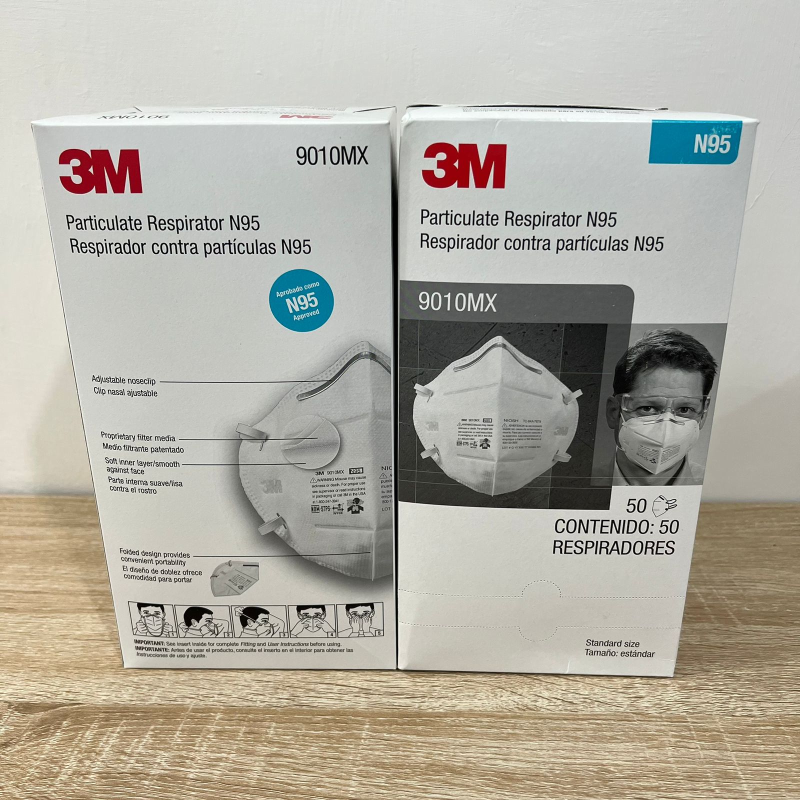 MASCARILLA MODELO 9010 3M SIN VÁLVULA